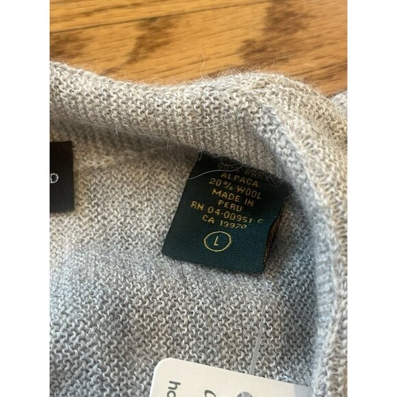 NWT Baby Alpaca Wool Blend Peru Unlimited Long Sleeve Large Gray Button Cardigan - Picture 5 of 11